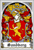 German Wappen Coat of Arms Bookplate for Sandberg
