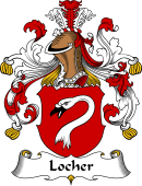 German Wappen Coat of Arms for Locher or Lochen
