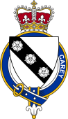 British Garter Coat of Arms for Carey (England)