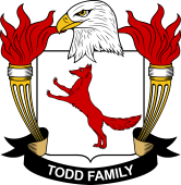 Coat of arms used by the Todd family in the United States of America