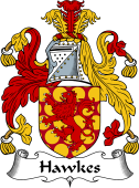 English Coat of Arms for the family Hawkes