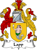 English Coat of Arms for the family Lapp