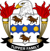 Coat of arms used by the Tupper family in the United States of America