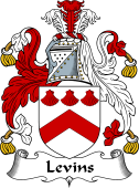 English Coat of Arms for the family Levins