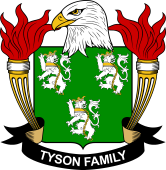 Coat of arms used by the Tyson family in the United States of America