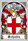 German Wappen Coat of Arms Bookplate for Scholtz