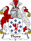 English Coat of Arms for the family Thorp