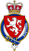 British Garter Coat of Arms for Wallace (Scotland)