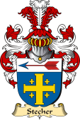 v.23 Coat of Family Arms from Germany for Stecher