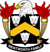 Coat of arms used by the Wentworth family in the United States of America