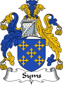 English Coat of Arms for the family Syms