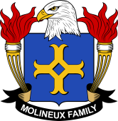 Coat of arms used by the Molineux family in the United States of America