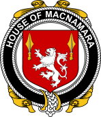 Irish Coat of Arms Badge for the MACNAMARA family
