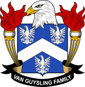 Coat of arms used by the Van Guysling family in the United States of America