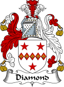 English Coat of Arms for the family Diamond