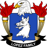 Coat of arms used by the Lopez family in the United States of America