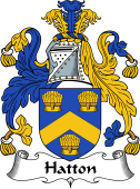 English Coat of Arms for the family Hatton