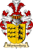 v.23 Coat of Family Arms from Germany for Wurtemberg