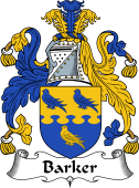 English Coat of Arms for the family Barker