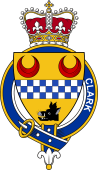 British Garter Coat of Arms for Clark (Clerk-Scotland)