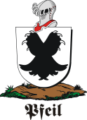 German shield on a mount for Pfeil