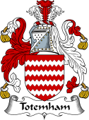 English Coat of Arms for the family Totenham