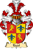 v.23 Coat of Family Arms from Germany for Riedl
