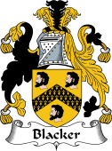English Coat of Arms for the family Blacker