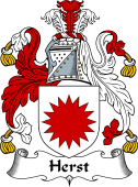 English Coat of Arms for the family Herst