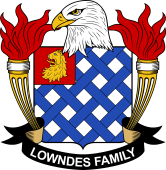 Coat of arms used by the Lowndes family in the United States of America
