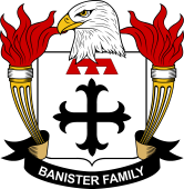 Coat of arms used by the Banister family in the United States of America
