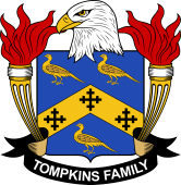 Coat of arms used by the Tompkins family in the United States of America