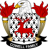 Coat of arms used by the Cowell family in the United States of America