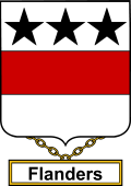 English Coat of Arms Shield Badge for Flanders