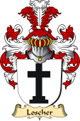 v.23 Coat of Family Arms from Germany for Loscher