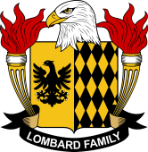 Coat of arms used by the Lombard family in the United States of America