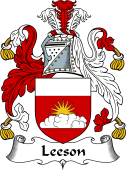 English Coat of Arms for the family Leeson
