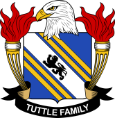 Coat of arms used by the Tuttle family in the United States of America