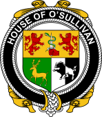 Irish Coat of Arms Badge for the O'SULLIVAN family