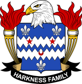 Coat of arms used by the Harkness family in the United States of America