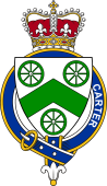 British Garter Coat of Arms for Carter (England)