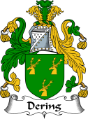 English Coat of Arms for the family Dering