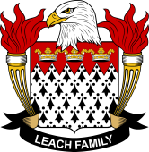 Coat of arms used by the Leach family in the United States of America