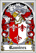 Spanish Coat of Arms Bookplate for Ramirez
