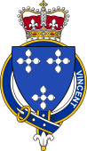 British Garter Coat of Arms for Vincent (England)