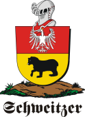 German shield on a mount for Schweitzer