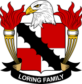 Coat of arms used by the Loring family in the United States of America