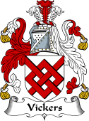 English Coat of Arms for the family Vickers