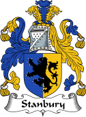 English Coat of Arms for the family Stanbury or Stanbery