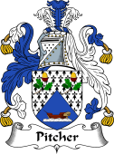 English Coat of Arms for the family Pitcher